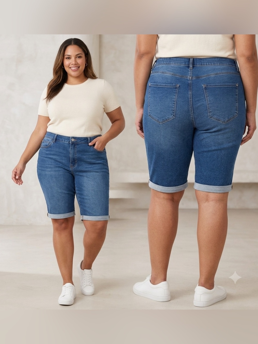 NWT Curve Appeal Concealed Comfort Waist Shorts size 20W.